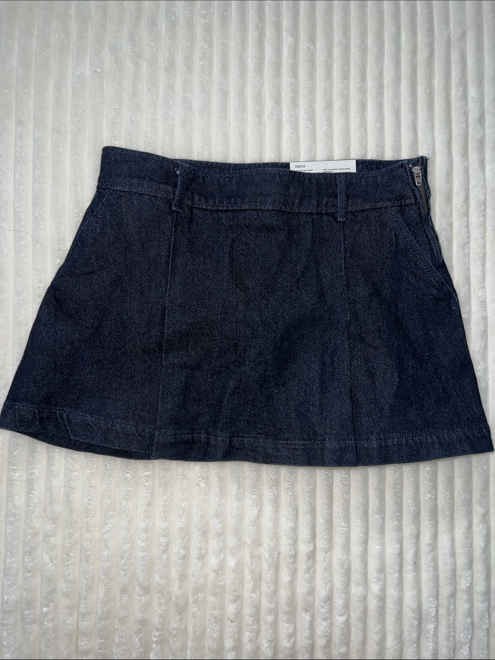 American Eagle Outfitters Navy Denim A-Line Mini Skirt